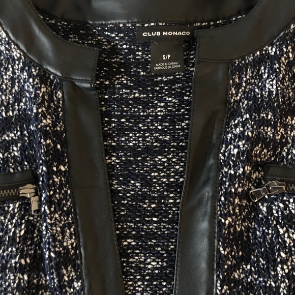 Club Monaco cardigan with leather embellishment - Picture 3 of 3